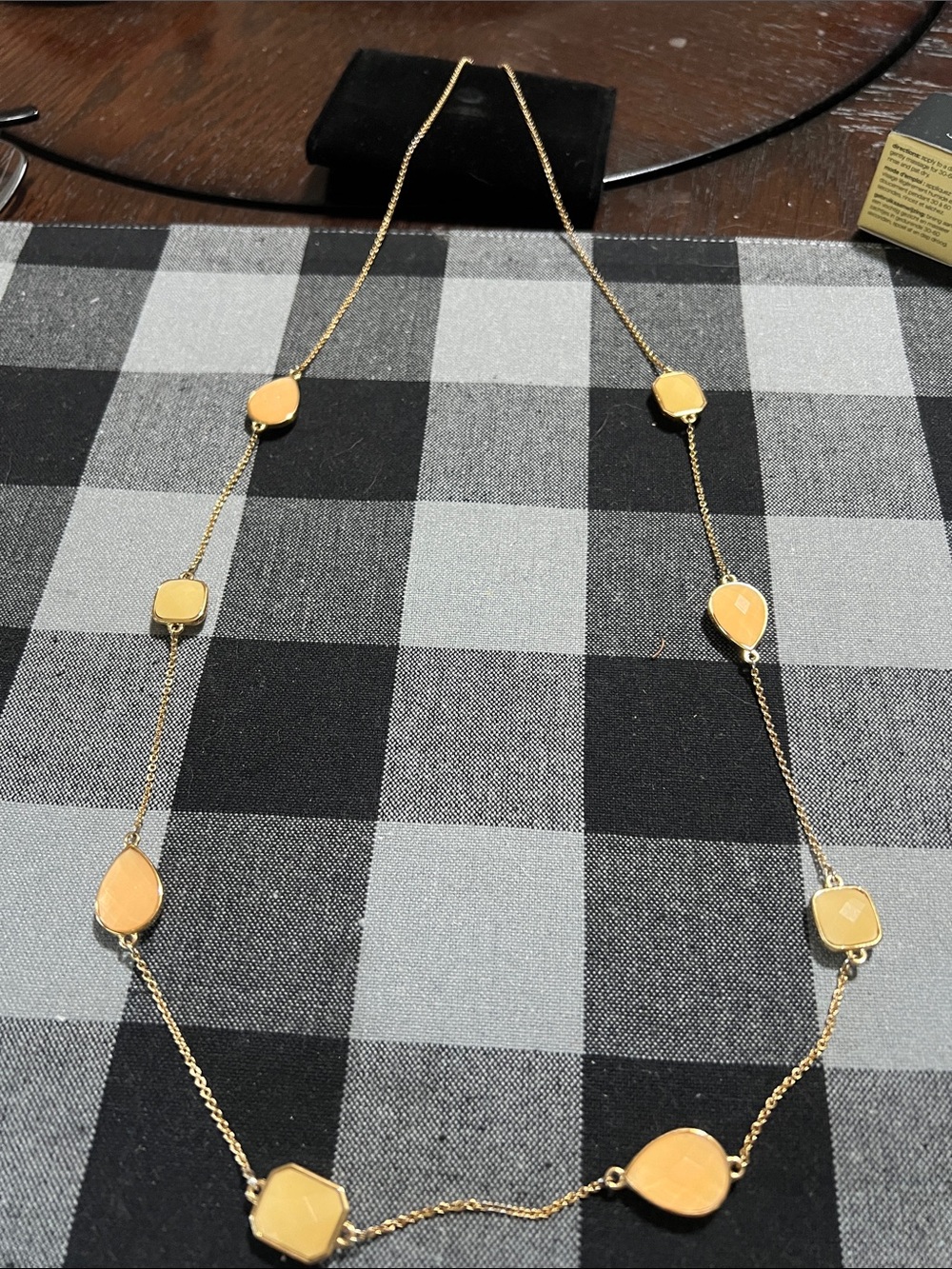 Kate Spade Gold Tone Pendant Necklace with Tag Charm